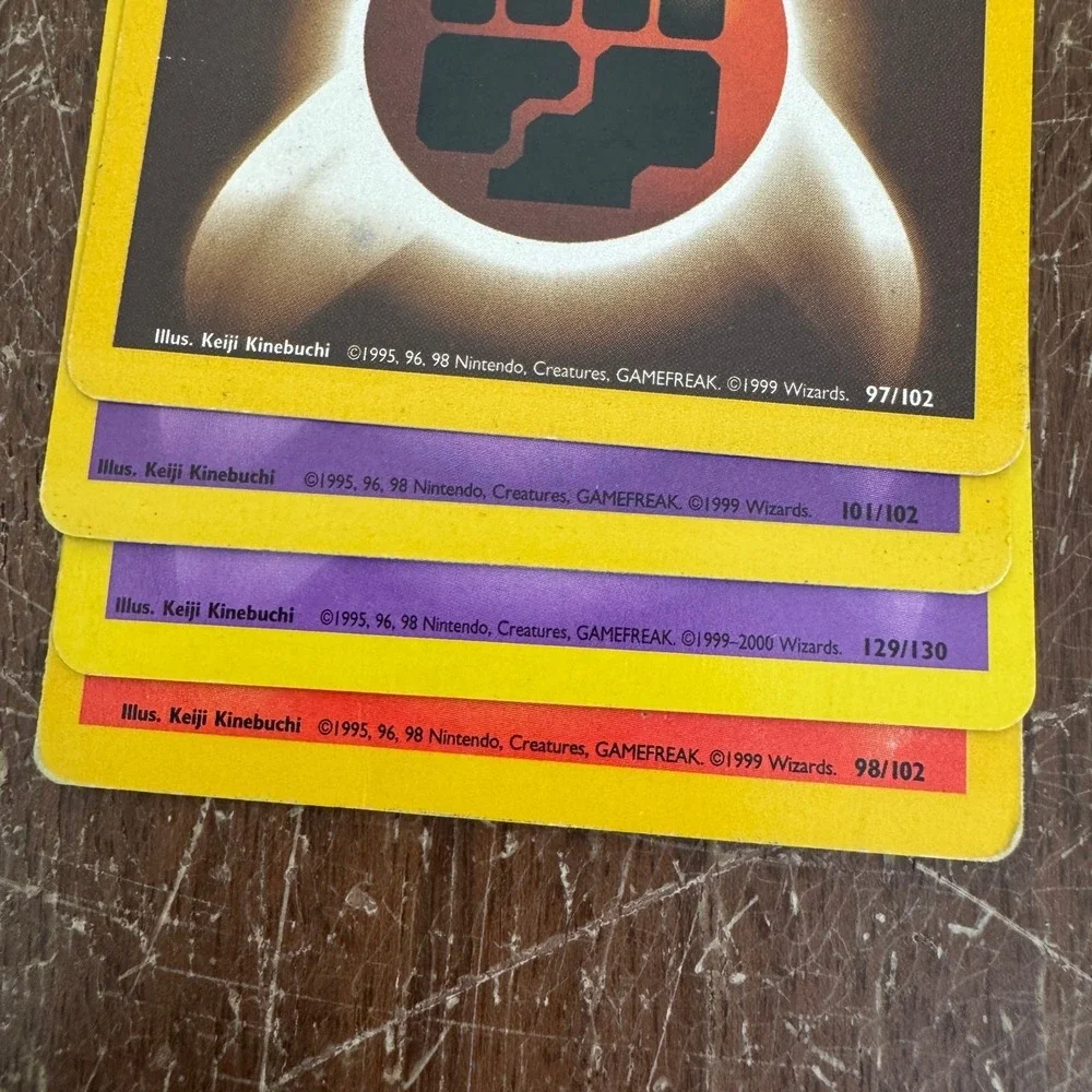 Pokemon VINTAGE 90s ENERGY‎ Card Set USED Fire Grass Fighting Water Psychic